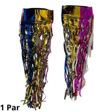 Imagem de 1 Par Ombreira Colorida Carnaval Fantasia Metalizado Festa - sm decora