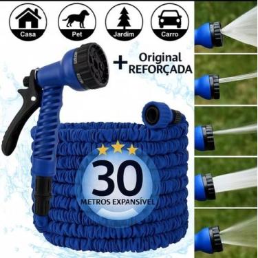 Imagem de Mangueira Magica Expande 30m Retrátil Gatilho Esguicho - Magic Hose, A