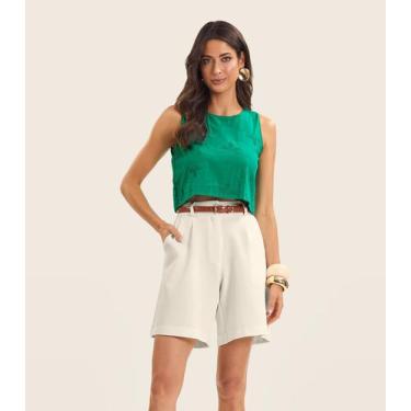 Imagem de Regata De Linho Feminina Endless Verde, GG, Verde