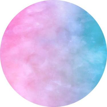 Imagem de Painel de Tecido Sublimado Redondo Cha Revelação Aquarela Rosa e Azul 