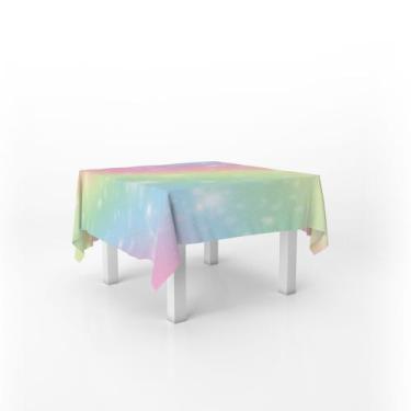 Imagem de Toalha De Mesa Quadrada Infantil Tecido Oxford Tie Dye Candy Brilhos -