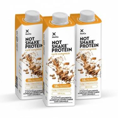 Imagem de Kit 3 Suplemento NOT SHAKE Protein Café Caramelo 250ml - NotCo