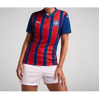 Imagem de Camisa Bahia 25/26 Tricolor Feminina Baby Look Lançamento - Futebol, M