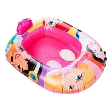 Imagem de Boia Bote Inflável Com Fralda Bebê Princesas 66x54 Até 30Kg - Disney
