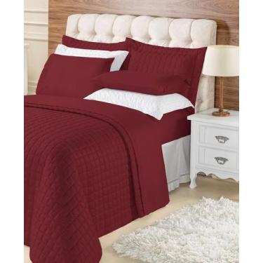 Imagem de Cobreleito colcha kit manta de 180 fios top line casal king size com 3