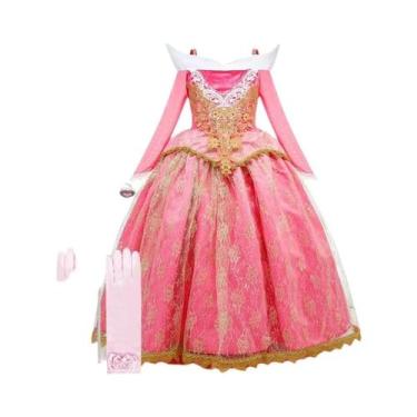Imagem de Fantasia De Princesa Elsa Aurora Para Meninas, Vestido Elegante De Ani