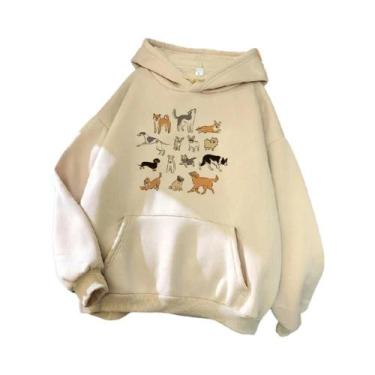 Imagem de Moletom Feminino Engraçado Com Capuz Estilo Coreano 2023, Moletom Góti