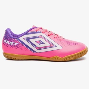 Imagem de Chuteira Futsal Umbro Fast II Jr Infantil Pink-Masculino