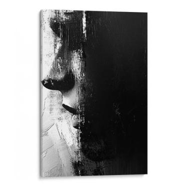 Imagem de Quadro Abstrato Preto e Branco da Dualidade Silenciosa - Mioquadros, 1