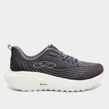 Imagem de Tênis Olympikus Acqua Feminino, Chumbo, Laranja, 40