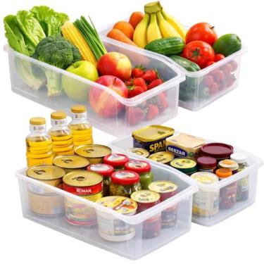 Imagem de Kit 5 Organizadores De Geladeira e Lavanderia Grande Pratico Casa Orga