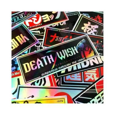 Imagem de 24PCS Adesivos De Vinil Laser Rainbow Oni Samurai JDM Para Carros De C