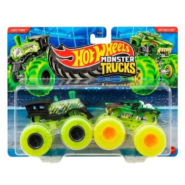 Imagem de Hot Wheels Monster Trucks Loco Punk vs Hotweiler - Mattel