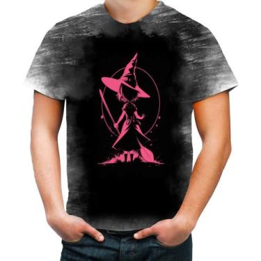 Imagem de Camiseta Desgaste Bruxa Halloween Rosa 3 - Kasubeck Store, 14