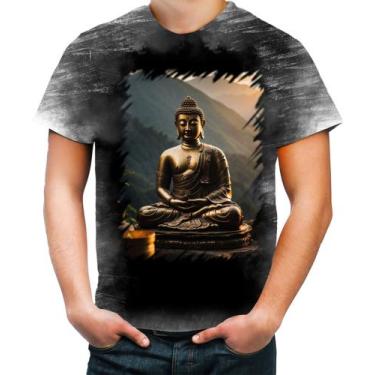 Imagem de Camiseta Desgaste Estátua de Buda Iluminado Religião 14 - Kasubeck Sto