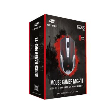Imagem de Mouse Gamer C3tech MG-11BSI com 6 Botões, LED Multicolor, Sensor Óptico Até 2400 DPI e...
