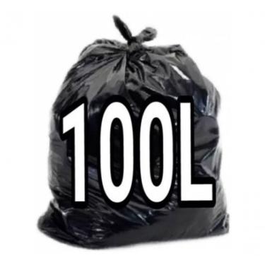 Imagem de Saco para Lixo Saco de Lixo 100 Litros Super Resistente Uso Doméstico e Comercial Preto...