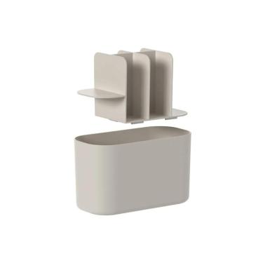 Imagem de Organizador com Divisórias Bold Bege Tpc para Maquiagens e Produtos de Beleza Multiuso...