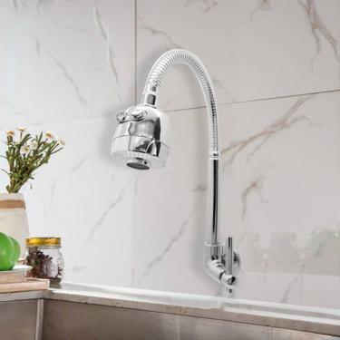 Imagem de Torneira de Cozinha C29 1-4 de Volta para Parede em Aço Inoxidável Flexível Gourmet com...
