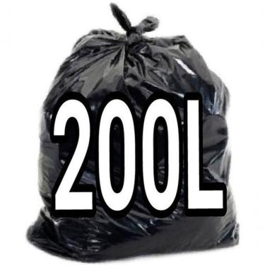 Imagem de Saco para Lixo Saco de Lixo 200 Litros 100 Unid Resistente para Descarte em Ambientes C...