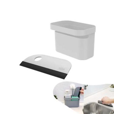 Imagem de Kit Organizador Pia Porta Detergente Líquido Rodo Compacto Bancada Coz