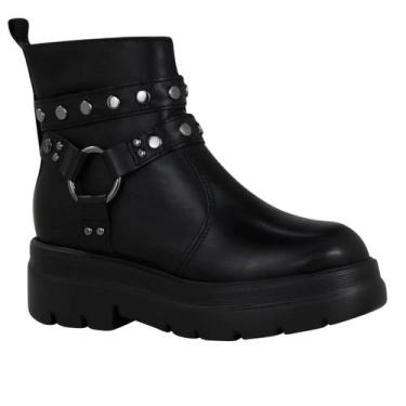 Imagem de Bota Feminina Coturno Bottero Couro Atanado Napoli Preto, Preto, 35