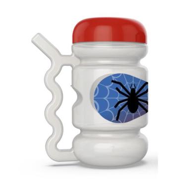 Imagem de Copo Infantil Com Alça Canudo 420ml Lembrancinha Bpa Free Personagens 