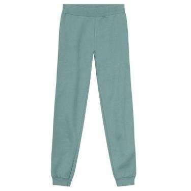 Imagem de Calça jogger infantil menina em moletom Brandili, Verde, 1