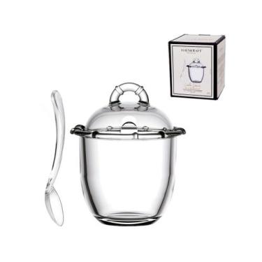Imagem de Açucareiro de Vidro Hauskraft Bamboo Transparente 220ml com Colher
