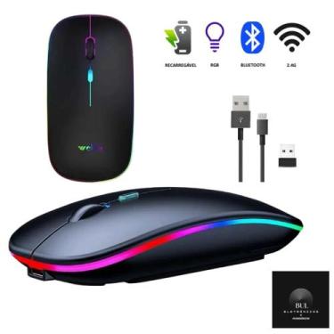 Imagem de Mouse Sem Fio Recarregável Silencioso Para Notebook Dell - 9H, Weibo