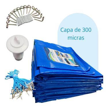 Imagem de Capa Piscina 6,5X4,5 Térmica + Limpeza + Proteção Uv + Kit 6,5X4,5