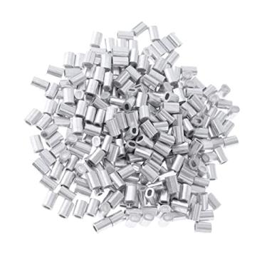 Imagem de Fancyes de crimpagem de barril 100pack Conectores de tubo de de pesca de manga circular de crimpagem, 1mm