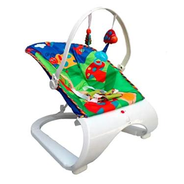 Imagem de Cadeira Descanso Bebê Acolchoada com Som, Vibração e Base Curva Azul, Importway