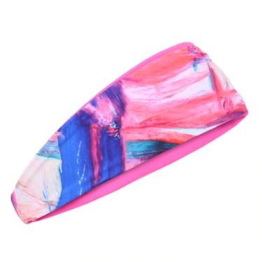 Imagem de Faixa de moletom esportiva, poliéster requintado elegante elástico flexível respirável elegante antiderrapante faixa de cabeça de corrida para ciclismo ao ar livre(Tiara de esportes)