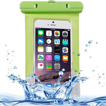 Imagem de Capa ultra fina transparente à prova d'água bolsa protetora com cordão para iPhone 6/5/5S/5C Capa traseira para telefone (Cor: Verde)