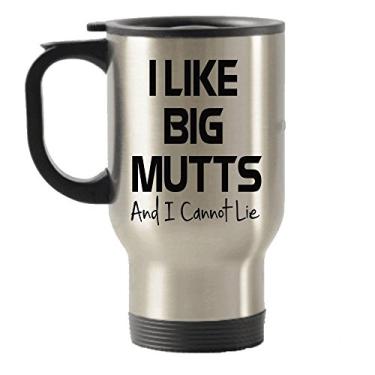 Imagem de Caneca térmica I Like Big Mutts And I Can't Lie de aço inoxidável para viagem