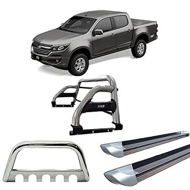 Imagem de Kit Quebra Mato+Estribo Pers +Santo Ant H2 S10 12/20 Cromado