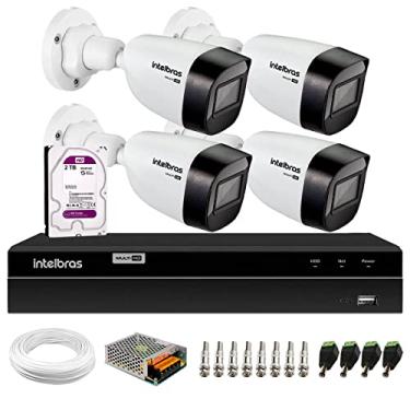 Imagem de Kit 4 Câmeras Intelbras Vhd 1120 Bullet G6 Hd 720p, Lente 2.8mm, Visão Noturna 20m, Proteção Ip67 + Dvr Intelbras Mhdx 1204 4 Canais + Hd 2tb