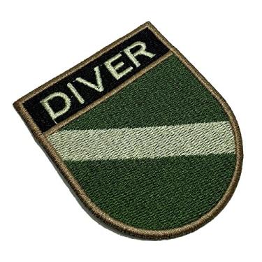 Imagem de BD0175ET03 Bandeira Mergulhador Patch Bordado Termo Adesivo