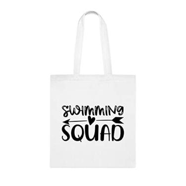 Imagem de Bolsa de natação Squad, presente de nadador, bolsa de ombro de nadador, sacos reutilizáveis de esquadrão de natação, ideia de presente de cesta de natal de aniversário, presente para
