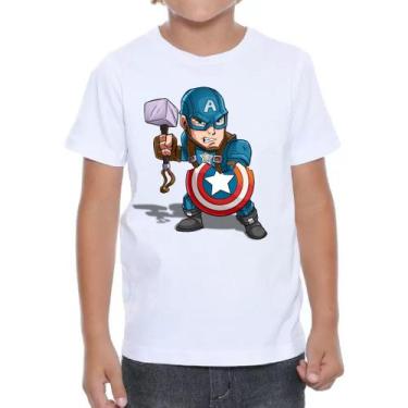 Imagem de Camiseta Infantil Capitão América Modelo 2 - King Of Print