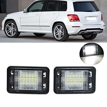 Imagem de JESYMBX Acessórios de luz de placa de carro LED acessórios luz de placa de licença 1 par esquerdo e direito (motorista e passageiro) lado para Mercedes Benz GLK X204 2007-2013 A2048200156