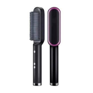 Imagem de BGFHome Escova Alisadora de Cabelo 3 em 1 - Turmalina - Alisamento para Todos os Tipos de Cabelo
