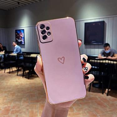 Imagem de Capa de telefone quadrada Love Heart para Samsung Galaxy A32 A 32 A52 A72 A 52 72 4G 5G A52S A53 A23 A33 A73 A12 Capa de silicone, AX Purple, para M32 4G