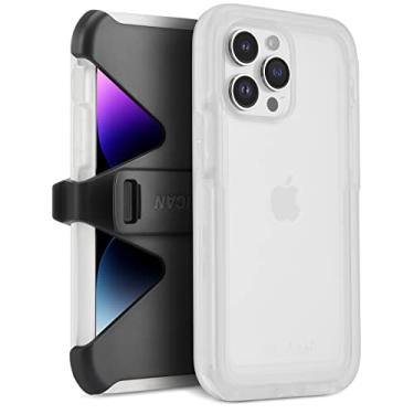 Imagem de Pelican – Voyager Series – Capa protetora resistente para iPhone 14 Pro com clipe de cinto – Proteção contra quedas de 5,5 m – Coldre, Transparente