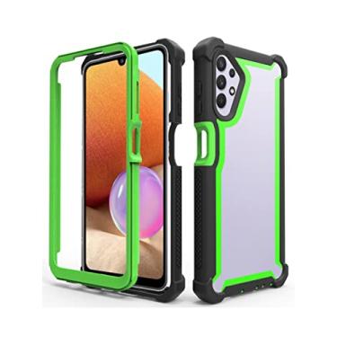 Imagem de Capa de telefone transparente com moldura à prova de choque para Samsung Galaxy A13 A53 A33 A73 A22 A72 A52 A32 A71 A70 A70S A51 A20S Capa protetora, verde preto, para A50 A50S A30S