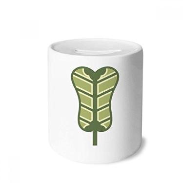 Imagem de DIYthinker Palmleaf Fan Caixa de Dinheiro com Padrão Chinês Porta-Moedas de Cerâmica Presente