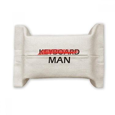 Imagem de Bolsa de linho de algodão para lenços faciais Don't Be A Keyboard Man