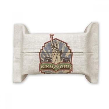 Imagem de Graffiti Street New York Landmark Pattern Suporte de capa de papel para lenços faciais Bolsa de linho de algodão