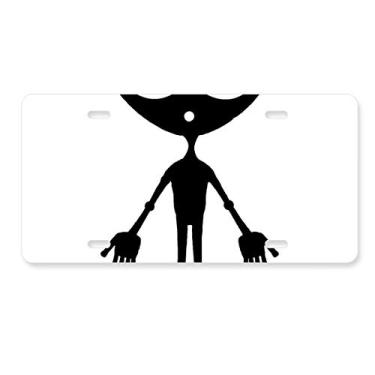 Imagem de DIYthinker Placa de licença Alien Universo e Alienígena Decoração de aço inoxidável Automobile Tag